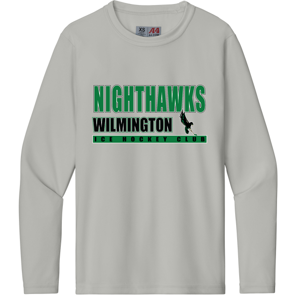Wilmington Nighthawks Youth Cooling Performance Long Sleeve Tee