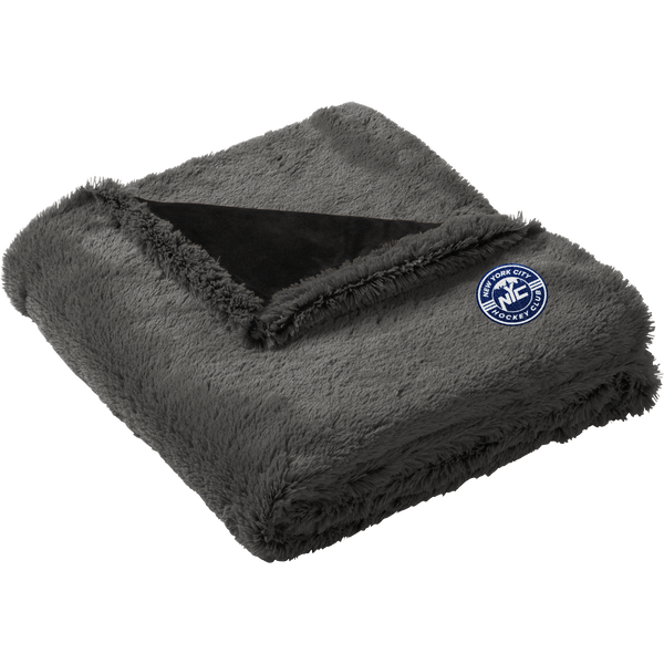 NYC Hockey Club Faux Fur Blanket