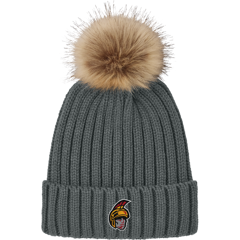 Seacoast Spartans (SPA) Faux Fur Pom Beanie