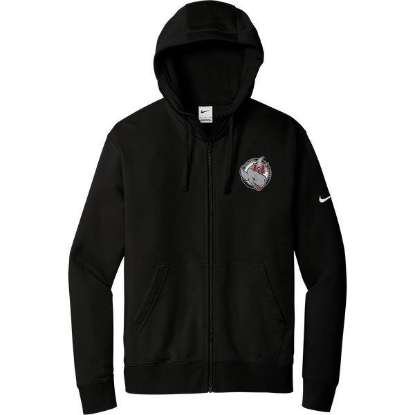 CT Whalers Tier 2 Nike Club Fleece Sleeve Swoosh Full-Zip Hoodie