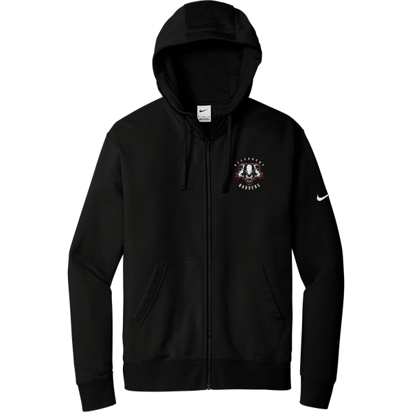 Scary Badgers Nike Club Fleece Sleeve Swoosh Full-Zip Hoodie