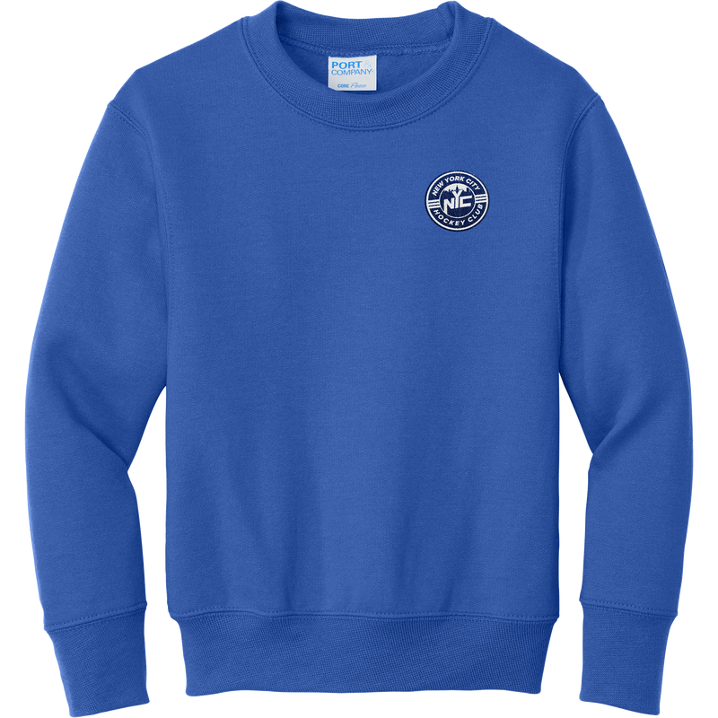 NYC Hockey Club Youth Core Fleece Crewneck Sweatshirt